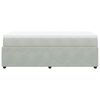 vidaXL Pat box spring cu saltea, gri deschis, 90x190 cm, catifea