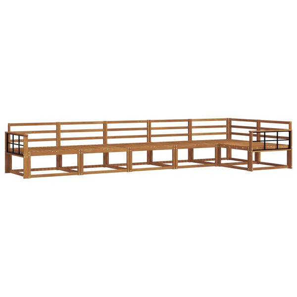 vidaXL Set de canapele de exterior 6 pcs natural Lemn Solid de Acacia