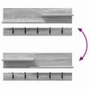 vidaXL Răcător de paltoane montat pe perete Gri Sonoma 90 x 15 x 36 cm