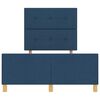 vidaXL Cadru de pat cu headboard albastru 120 x 190 cm țesătură