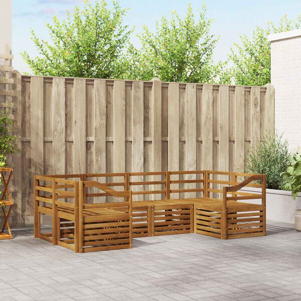 vidaXL Seturi de canapele 6 pcs natural Lemn Solid de Acacia