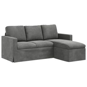vidaXL Canapea Gri &icirc;nchis 178 x 134 x 80 cm Catifea