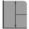 vidaXL Încărcare duș Manual Negru 95 x 140 cm Sticlă ESG și aluminiu