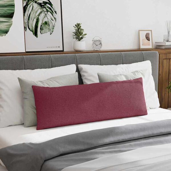 vidaXL Perne pentru canapea 2 pcs Roșu Vin 120 x 40 cm țesătură