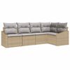 vidaXL Set de canapele pentru grădină 5 buc. Beige și gri deschis