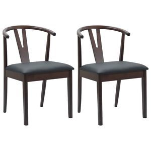 vidaXL Scaun de sufragerie 2 buc. Lemn Solid de Cauciuc