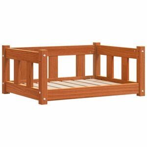 vidaXL Pat pentru c&acirc;ini cu depozitare Maroniu cerat 65,5 x 50 x 28 cm