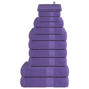vidaXL Set prosoape FROGN 12 piese, violet, 360 g/m&sup2;