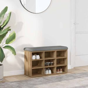 vidaXL Banchetă pantofar stejar artizanal 82x32x50 cm lemn prelucrat