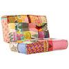 vidaXL Fotoliu puf, 100 x 100 x 20 cm, model petice, material textil