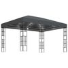 vidaXL Pavilion cu șir de lumini LED, antracit, 3x4 m