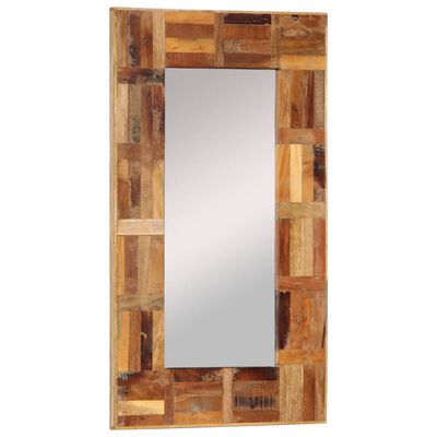 vidaXL Oglindă de perete, 50 x 80 cm, lemn masiv reciclat