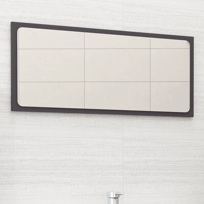 vidaXL Oglindă de baie, gri, 80x1,5x37 cm, PAL
