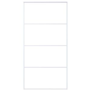 vidaXL Ușă glisantă, alb, 102,5x205 cm, sticlă mată ESG și aluminiu