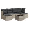 vidaXL Set canapele de grădină cu perne, 7piese gri deschis poliratan