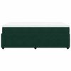 vidaXL Pat box spring cu saltea, verde &icirc;nchis, 120x190 cm, catifea