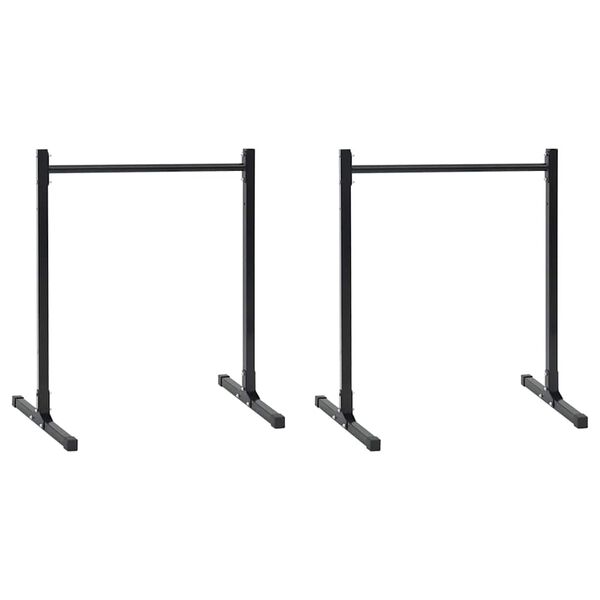 vidaXL Stații de diptungi Manual 2 pcs Negru 109 x 90 x 105 cm