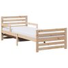 vidaXL Cadru de pat cu saltea extensibilă Maro 80 x 200 cm