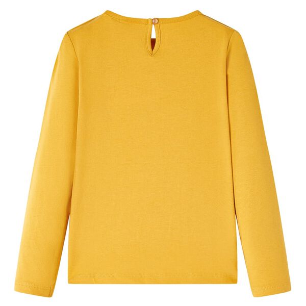 Tricou pentru copii cu mâneci lungi, ocru, 128