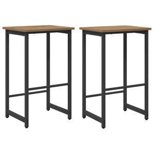 vidaXL Scaun de bar 2 buc. Stejar Artizanal 40 x 32 x 74 cm