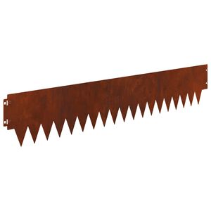 vidaXL Margine pentru gazon 20 pcs 103 x 20 cm metal Ruginit