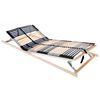 vidaXL Bază cu lamele Manual Maro 90 x 190 cm Lemn de fag masiv