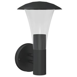 vidaXL Lampă exterioară de perete, negru, oțel inoxidabil
