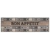 vidaXL Covor de bucătărie Gri poftă bună 150 x 45 cm 100% Poliamidă