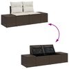 vidaXL Set de canapele pentru grădină 6 pcs Maro și Crem Rattan poli