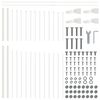 vidaXL Gard de Grădină 8 pcs Alb 170 x 190 cm