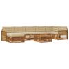 vidaXL Set de canapele de exterior 8 buc. Natural și Bej
