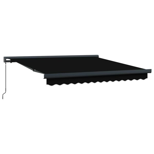 vidaXL Cortina Retractabilă Negru 300 x 250 cm Stofă și Metal