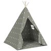 vidaXL Cort de copii teepee cu geantă, gri, 115x115x160 cm, poliester