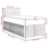 vidaXL Pat box spring cu saltea, gri închis, 100x200 cm, catifea