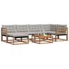 vidaXL Set de canapele de exterior 7 pcs Gri natural și deschis