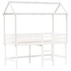 vidaXL Acoperiș pat de copii alb, 207x80,5x151,5 cm, lemn masiv de pin