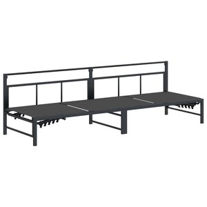 vidaXL Șezlong Negru 200 x 62 x 59,5 cm Textilenă