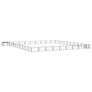 vidaXL Țarc c&acirc;ini 40 panouri negru 100x50 cm oțel vopsit electrostatic
