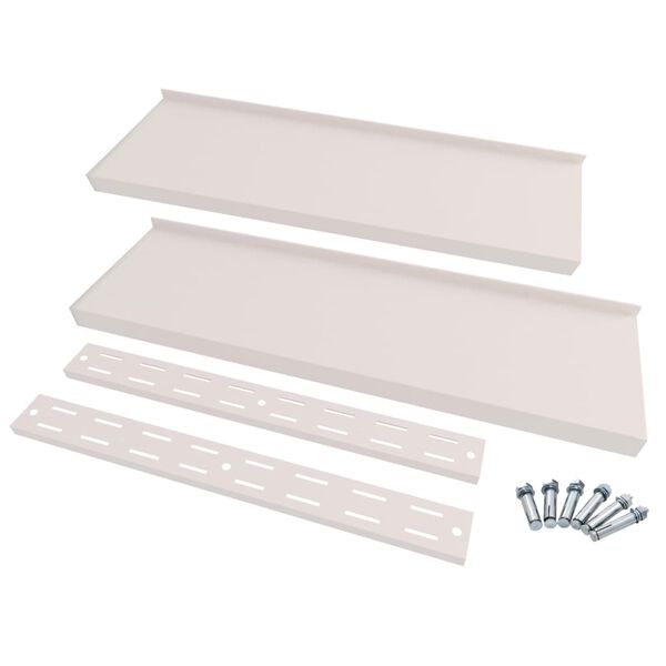 vidaXL Rafturi suspendate 2 niveluri 2 buc. 300x30 cm oțel inoxidabil