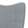 vidaXL Scaun de relaxare cu taburet, gri deschis,textil