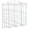 vidaXL Coșuri gabion arcuite 4 buc, 200x30x180/200cm, fier galvanizat