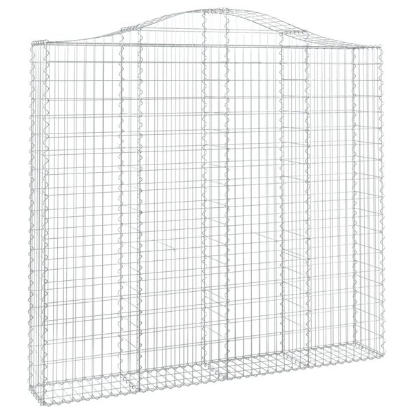 vidaXL Coșuri gabion arcuite 4 buc, 200x30x180/200cm, fier galvanizat