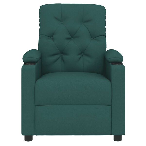 vidaXL Fotoliu rabatabil, verde &icirc;nchis, material textil