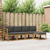 vidaXL Set de canapele de exterior cu pernă 5 pcs Natural și Antracit