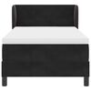 vidaXL Pat cu arcuri cu saltea cu headboard Negru 90 x 200 cm Catifea