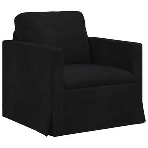 vidaXL Canapea Negru 78 x 78 x 80 cm Catifea