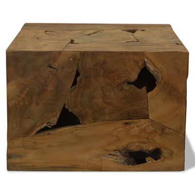 vidaXL Măsuță de cafea, 50 x 50 x 35 cm, lemn de tec natural, maro