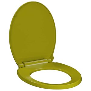 vidaXL Capac WC cu &icirc;nchidere silențioasă, verde, oval