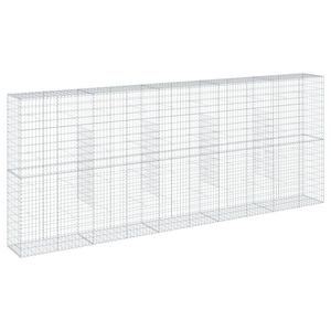 vidaXL Coș gabion cu capac, 500x50x200 cm, fier galvanizat
