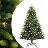 vidaXL Brad de Crăciun artificial cu ramuri articulare 300 LEDs Verde